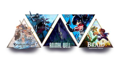 Σύνθετη εικόνα που παρουσιάζει τα Granblue Fantasy: Relink, V Rising, Animal Well, Persona 3 Reload και Braid Anniversary Edition.