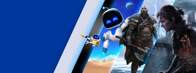 Composite hero image featuring key art from Astro Bot, God of War Ragnarok, and The Last of Us Part 2