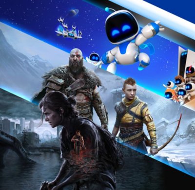 Composite hero image featuring key art from Astro Bot, God of War Ragnarok, and The Last of Us Part 2