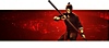 Banner ze hry Sifu s klíčovým motivem ze hry; hlavní postava s tváří vpřed drží v rukou dřevěnou hůl bo.