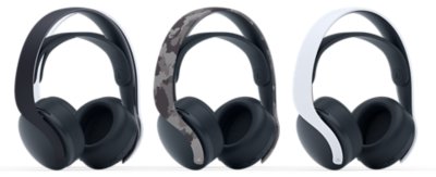 Das PULSE 3D-Wireless-Headset gibt es in drei Farben: Weiß, Schwarz und Camo.