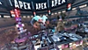 Captura de tela de APEX Legends apresentando uma visão aérea de uma arena