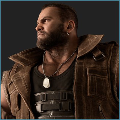 Immagine principale di Final Fantasy VII Rebirth che raffigura Barret.