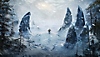 Grafika ze hry Behemoth art zobrazující zamrzlé pustiny