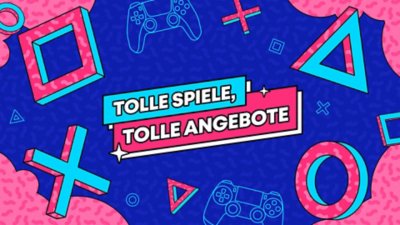 Key-Artwork für globale Werbeaktion "Große Spiele, große Rabatte"