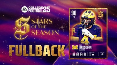 《EA Sports College Football 25》Stars of the Season插圖，顯示全衛Max Bredeson