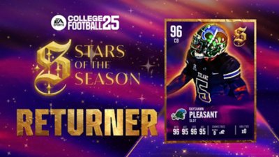 EA Sports College Football 25 – Illustration des Stars de la saison montrant le returner Rayshawn Pleasant