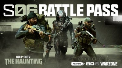 Call of Duty Black Ops 6 Season 06 Battle Pass key art depicting three character posing in outfits and with weapons exclusive to the Season 06 Battle Pass.