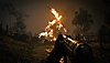 Screenshot van Call of Duty Vanguard met daarop een windmolen die in brand staat