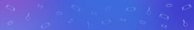 Blue banner with a pattern of small PlayStation icons.
