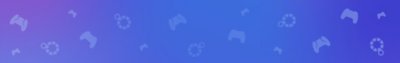 Blue banner with a pattern of small PlayStation icons.