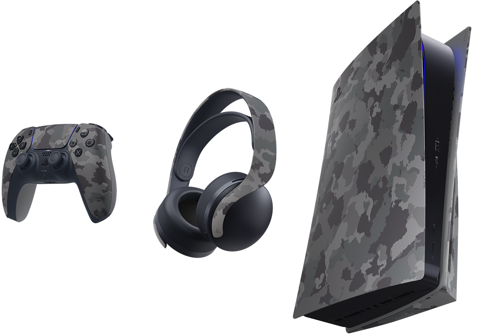 Gray Camo PS5 accessories collection