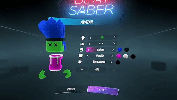 Екранна снимка за мултиплеър създател Beat Sabre