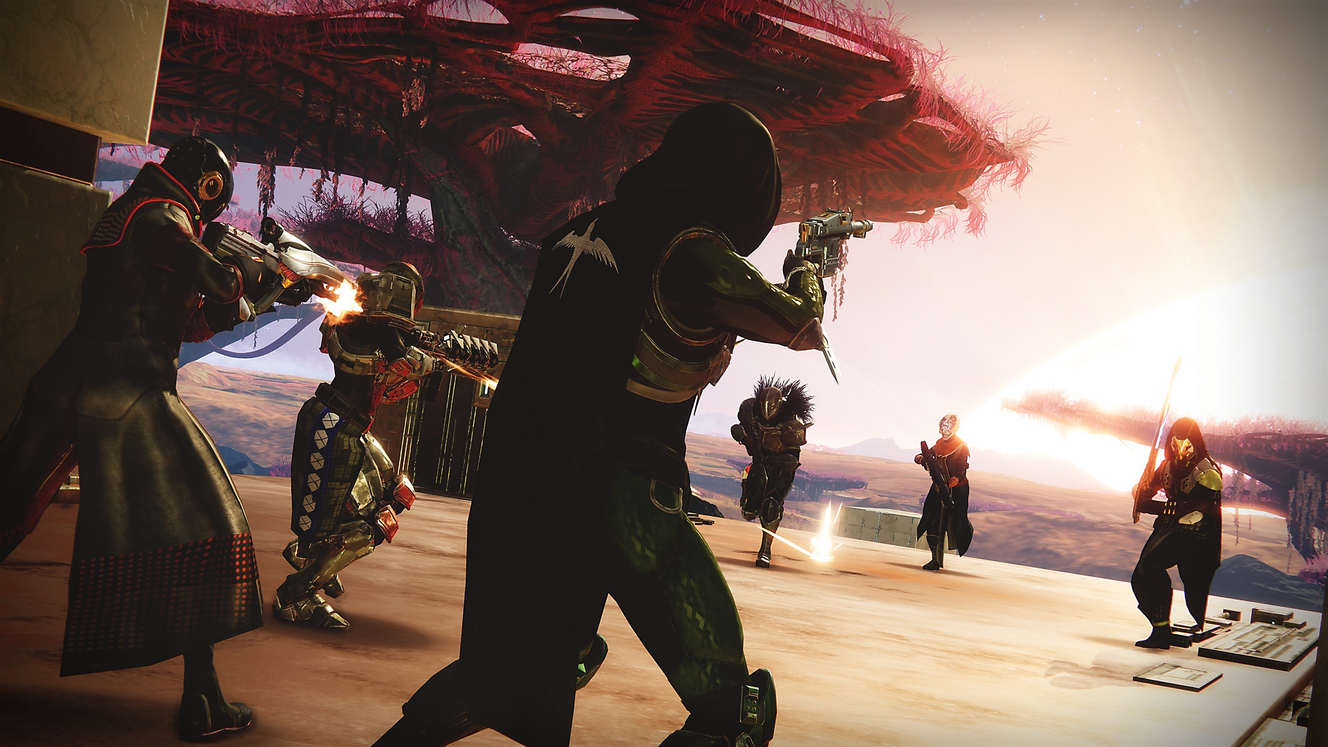 Destiny 2 – снимок экрана, на котором происходит сражение