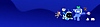 sfondo blu con personaggi e logo di discord