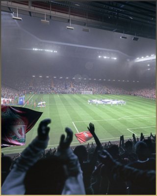 لقطة شاشة من EA Sports FC 26 تُظهر ملعبًا في الليل تم إعداده لوضع Rush