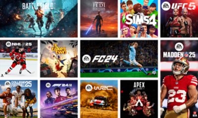 Grilla de juegos de EA Play