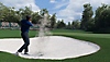Captura de pantalla de EA Sports PGA Tour 23 que muestra al jugador saliendo de un búnker