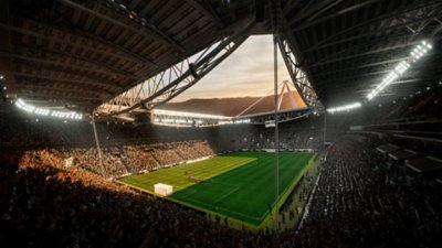 Captura de pantalla de EA Sports FC 24 que muestra un estadio