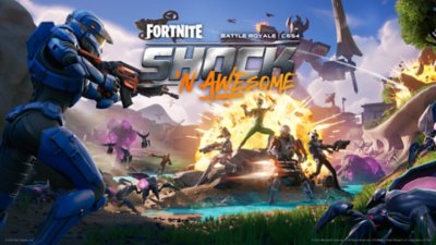 Key art for Fortnite: Battle Royale - Chapter 6, Season 4: Shock N' Awesome.