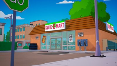 Fortnite Chapter 6 Season screenshot showing the Kwik-E-Mart