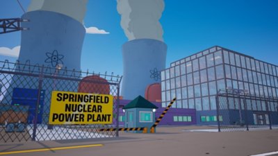 Fortnite Chapter 6 Season screenshot showing Springfield Nuclear Power Plant