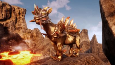 Goat Simulator 3 screenshot showing a goat wearing spiky armour