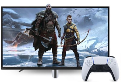 God of War Ragnarök com monitor InZone e DualSense