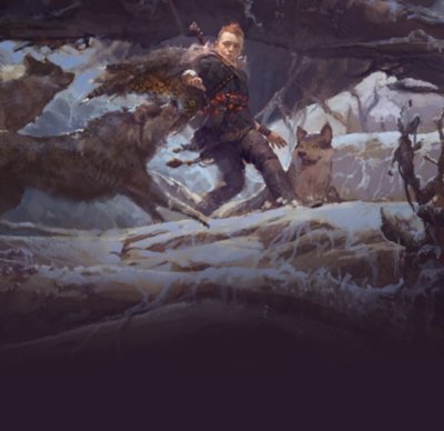 Концептуальна ілюстрація Атрея з God of War Ragnarök.