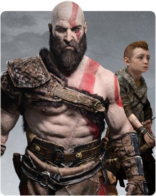 God of War-afbeelding van Kratos en Atreus