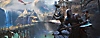 God of War konceptualni tercijarni umetnički prikaz artističkog renderovanja Atreusa i Kratosa u žaru borbe.
