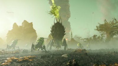 Helldivers 2 PC screenshot showing enemy creatures.