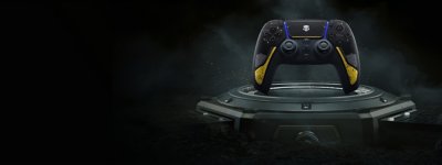 Dark background showing the helldivers dualsense controller