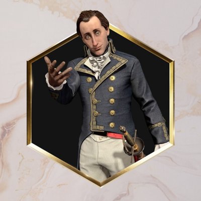 An image of Sid Meier's Civilization VII featuring the leader Lafayette