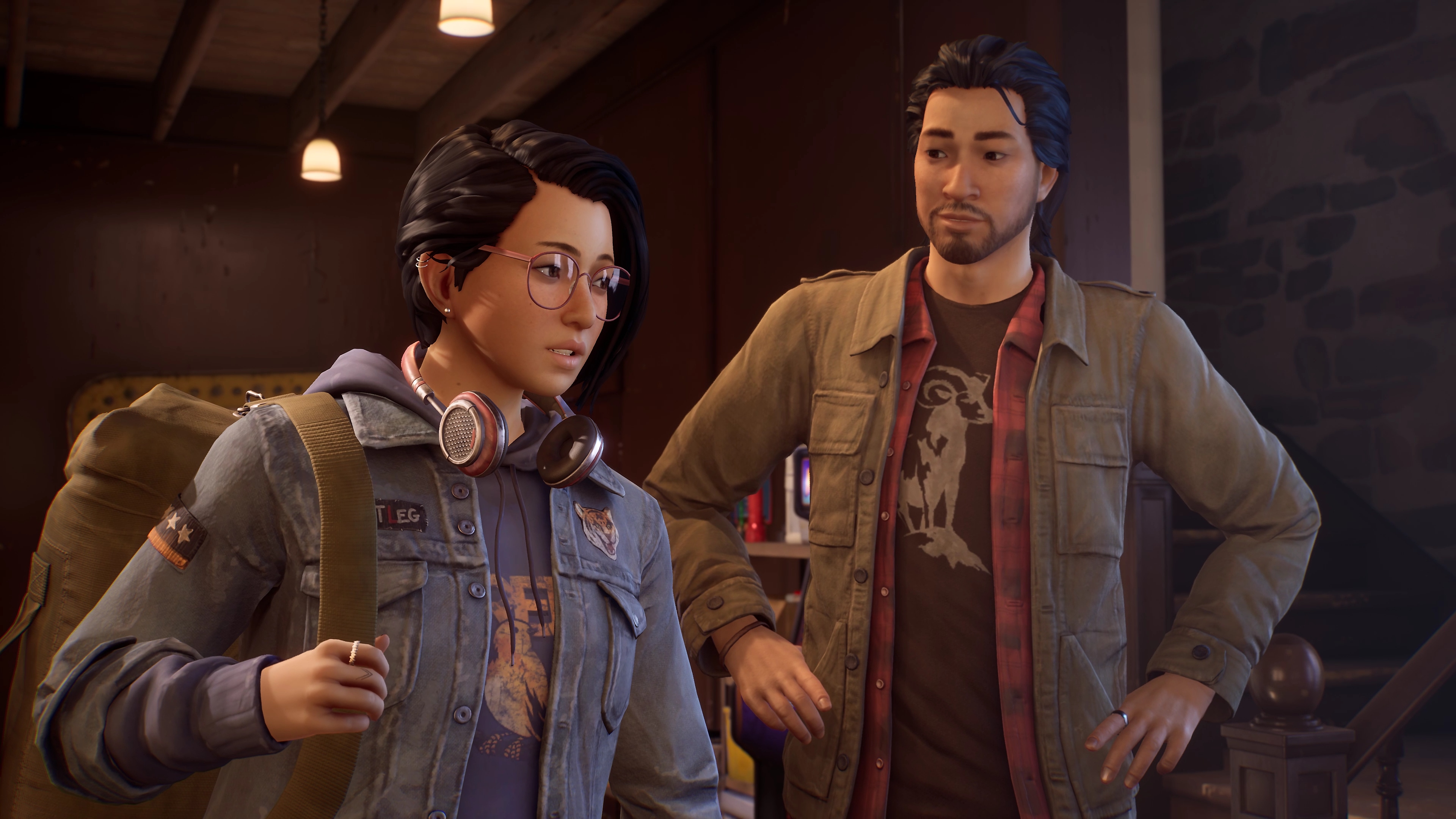 Snimka zaslona iz igre Life Is Strange True Colors prikazuje Alex u razgovoru s drugim likom