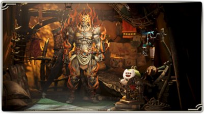 Monster Hunter Wilds - screenshot van een jager in de volledige Ajarakan-pantserset.