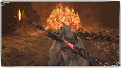 Monster Hunter Wilds screenshot showing a hunter posing with a long sword.