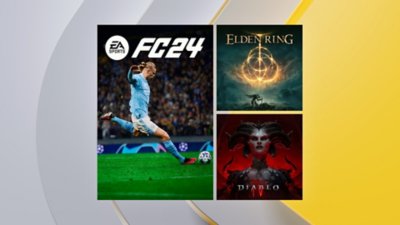 PS Plus free multiplayer weekend showing FC24, Elden Ring and Diablo IV