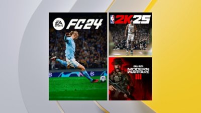 Imagen del fin de semana de multijugador gratuito de PS Plus que muestra FC24, NBA 2K25 y Call of Duty Modern Warfare 3