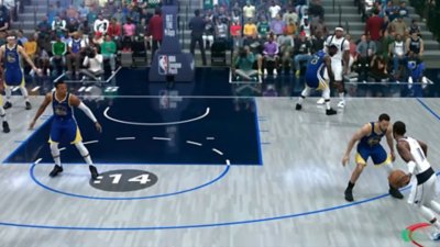 A short video showing a player scoring a 3 pointer in Quick Play