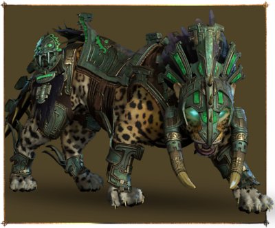 Imagen de la montura Tentación y la armadura de montura Caparazón Infernal de Diablo IV