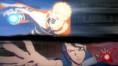 Naruto x Boruto – знімок екрана, на якому Боруто зустрічається зі старим ворогом