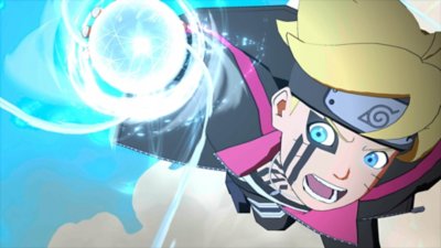 Naruto x Boruto – posnetek zaslona kaže Boruta med sproščanjem toka energije