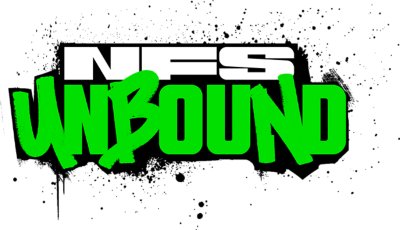 need for speed unbound logo in green and white