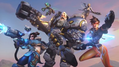 لقطة شاشة من لعبة Overwatch 2 تعرض شخصيات في وضعيات معينة