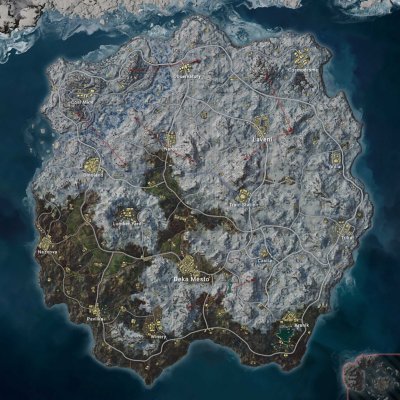 Mapa do PUBG: Battlegrounds - Vikendi