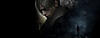 Resident Evil 4 Remake – key art på en silhuett i en mörk, gles skog.