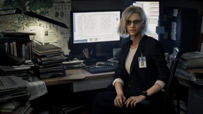 Capture d'écran de Resident Evil Requiem – Grace à son bureau encombré du FBI
