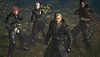 Stranger of Paradise: Final Fantasy Origin-skærmbillede, der viser 4 hovedpersoner, som gør sig klar til kamp