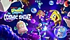 在《SpongeBob SquarePants: The Cosmic Shake》的PS4和PS5版中，海绵宝宝、派大星以及其他角色漂浮在水下宇宙里。
